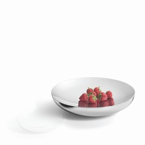Philippi - UNO Schale - hochglanzpolierter Edelstahl, Puristisches Design, doppelwandig, Kühleffekt, Servierschale für Buffet und Dinner (Größe L)
