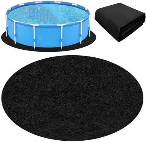 Base para piscina redonda FARYODI de 305 cm, lona para piscina, base para piscina robusta y sin costuras, lona precortada para piscinas desmontables y bañeras de hidromasaje