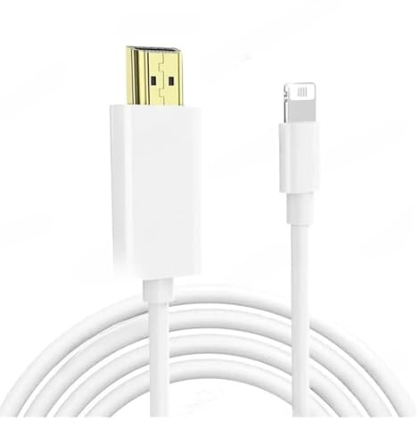 JJKSKV Câble Adaptateur AV Numérique HDMI 1080P – Compatible Avec IPhone 14/13/12, Fonctionne For HDTV/vidéoprojecteur/moniteur