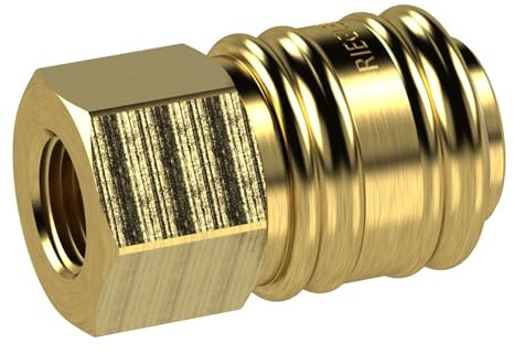 RIEGLER 107211-243.11 Schnellverschlusskupplung NW 7,2, Messing blank, G 1/4 IG, 1Stk