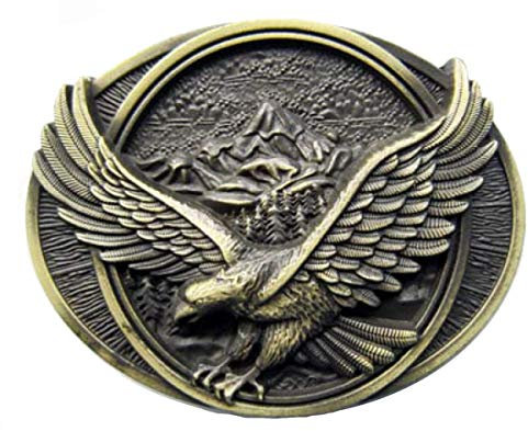 Buckle Angreifender Adler in den Rockys, Eagle, Gürtelschnalle