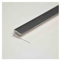 END CAP TRIM FOR 10mm WIDE WALL PANELS IN SILVER. USED WITH WATERPROOF BATHROOM WALL PANELS FOR SHOWER ROOMS AND BATHROOMS