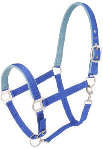Tough1 Padded Pony Halter with Satin Hardware - Royal Blue