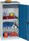 Werkzeugschrank grau/blau 1Schubl./2Böden H1000xB500x.500mm mit 1Flügeltür