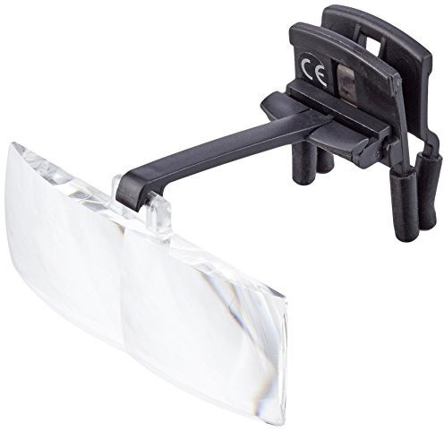 neoLab Brillenvorsetzlupe mit Binokularen Linsenteilen, Schwarz, 3x