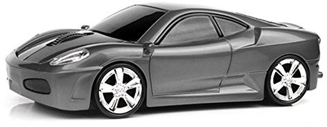 Souris d'ordinateur de Voiture de Sport de la Souris sans Fil 2.4Ghz Nano Souris Optique (Gris)