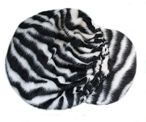 Plüschmützen im tierischen Stil - 6 Verschiedene Varianten (Zebra)
