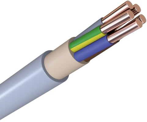 WITTKOWARE NYM-J Mantelleitung (Elektro Installationskabel), Mantelfarbe grau, 5x1,5mm², Kabellänge 50m