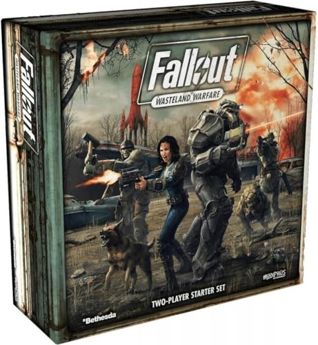 Modiphius Entertainment | Fallout Wasteland Warfare | Two Player Starter Set| Miniature Game | Unpainted