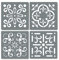Mexican Tile Stencil Set - Pack of Four 4x4 Tile Stencil Designs for Painting - Wall or Floor Tile Stencil Designs - for Making Mosaic Tile Stencil Patterns
