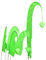 DEKOVALENZ Bandera de Bali Little SANUR con Mástil de Madera, Punta en Forma de Corazón, Longitudes, Longitud:120 cm, Color:Verde Claro
