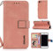 UEEBAI Wallet Case for iPhone 6 6S, Premium PU Leather Metal Magnetic Closure Kickstand Card Holder ID Slots with Wrist Strap TPU Shockproof Flip Case Cover for iPhone 6/6S - Rose Gold