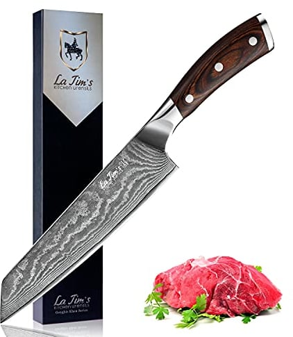Latim's Professional Chef Knife 8 inch,Damascus Kitchen Knives Made of Japanese VG-10 Stainless Steel with Unique Pattern,Ultra Sharp Blade and Ergonomic Handle…