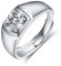 KnSam Ring Damen,Gold Ringe Einfacher Breiter Ring Trauring Damen Rosegold Silber Verlobungsringe 925 Ring S925 Silber Verlobungsringe Weiß Gold 74 (23.6)
