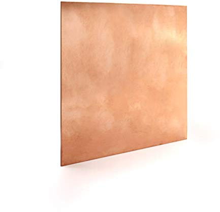 Plaque Cuivre 1mm,KLEHOPE, Plaque de Cuivre Contient 99% de Cuivre, Les Plaques de Cuivre Peuvent être Utilisées pour la Fabrication de Bijoux, L'impression de Circuits Imprimés (100mm x 100mm)