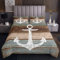 Anker Tagesdecke 220x240cm Nautisches Thema Steppdecke Vintage Timeworn Verwitterte Holzbretter Rustikales Bettüberwurf Gewicht Mit 2 Kissenbezug 3St,Braun