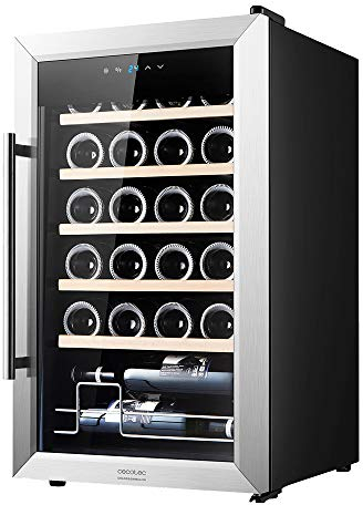 Cecotec Cantinetta GrandSommelier 24000 Inox Compressor, 24 bottiglie, compressore, alte prestazioni, temperatura regolabile, classe di efficienza energetica G, Acciaio