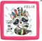 TheSmartGuard Folie passend für die Toniebox | Schutzfolie Sticker | individuell anpassbar | Baby Waschbär als Indianer Verkleidet mit Name personalisiert