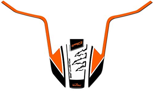Resin Bike Adesivi Moto Compatibile con KTM 1190 Adventure S 2013-2016. Protezione Parafango Anteriore da Urti e Graffi. Adesivo Resinato con Effetto 3D - Made in Italy