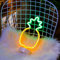ZVO LED Ananas Neonlicht Schild, Neon Light Wandleuchte Zeichen Innen, Batterie/USB Wandkunst Leuchtreklame Decoration Schreibtisch Nachtlicht für Weihnachten Kinder Schlafzimmer Wohnzimmer Bar