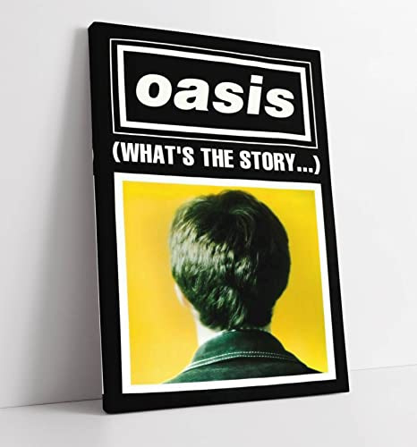 CanvasArtShop Poster auf Leinwand, Motiv: Oasis Gallaugher, What The Story, tiefgerahmt, 91 x 60 cm