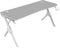 Mars Gaming MGD140, Mesa Ergonómica Gaming, Soporte Auriculares y Bebidas, Escritorio PC, 140x60cm, Blanco