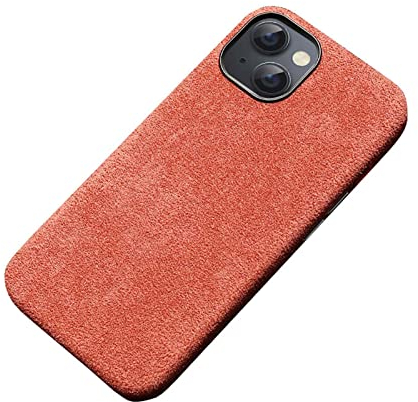 EEKUY Back Phone Cover, for Apple iPhone 13 Mini (2021) 5.4 Inch Inside and Outside Made of Alcantara Material Case [Screen & Camera Protection],Pink