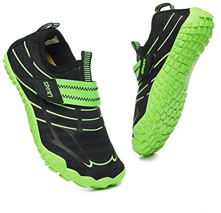 Water Shoes Kids Boys Girls Toddler Little Youth Water Boots Trainers Wide Toe Barefoot Shoes Non-SlipTrail Running Shoes Quick Drying Aqua Shoe for Beach Swimming Surfing Diving Pool Outdoor Sports