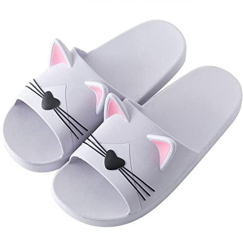 AioTio Zapatillas Hogar Mujer Zapatillas de Verano Ducha Baño Chanclas para Niña Piscina Sandalias Antideslizantes(Morado Claro, 36/37 EU)