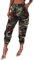 seiveini Damen Cargohosen Camouflage Sommer Baggy Punk Hose Hip Hop Gothic Hosen Cargohose Damen Schwarz Chic mit Gürtel viele Taschen Freizeithose B ArmeegrünXXL