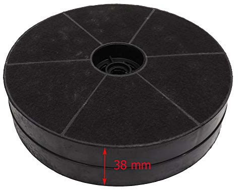 JCSPARES® - Filtro a carboni attivi antiodore rotondo diametro 17 Cm altezza 38 mm per cappa aspirante da cucina compatibile con Faber Smeg Rex Electrolux Hotpoint Ariston ed altri