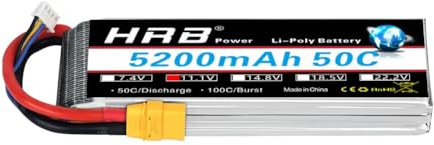 HRB Lipo Battery 5200mAh 50C 3S 11.1V RC Cars Battery Pack with XT90 Plug for RC Racing Hobby Drone Airplane Helicopter Car Truck Boat Traxxas Slash DJI