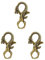 3 Pcs Retro Dragon Keychain Pendant - Copper Keyring with Swivel Latch, Antique Bronze Clip Hook for Decoration