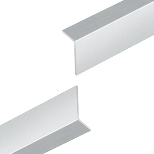 Aluminium Corner Trim - Aluminium Angle Edge Trim - Natural Silver Finish - 1 Metre length (10mm x 10mm)