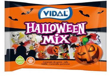 Vidal Golosinas. Surtido Halloween Mix 400gr. Bolsa con 10 bolsitas de 40 gr