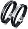FLHEART Partner Armbänder Freundschaftsarmband Herren Damen - Verstellbare Lederarmbänder Graviert Ich Bin Dein Du bist Mein für Männer Frauen Geschenk Für Geburtstag Bester Freund Partner Armbänder