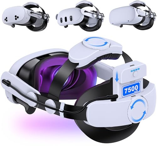 Kopfgurt für Oculus Quest 2 VR Headset, MQ2001 Verstellbarer Komfort-Kopfgurt