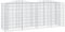 vidaXL Gabione Hochbeet Käfig Mesh Draht Steinkorb Outdoor Spirale Stützwand Pflanzgefäß Garten 200x50x100cm Verzinktes Eisen