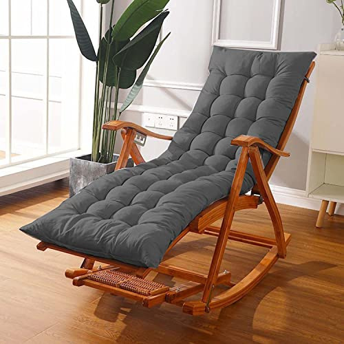 Sonnenliege-Kissen, 170 x 55 cm dick, Bank-Sitzkissen für 2-3-Sitzer, für drinnen und draußen, Garten, Schaukel, Terrasse, Esszimmerstuhl, Sitzkissen, rechteckige Sonnenliegematte