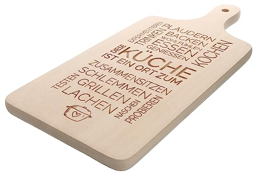Spruchreif | Deko-Brotzeitbrett aus Holz | Holzbrett mit Gravur | Schneidebrett mit Griff | Brotzeitbrett mit Spruch | Küchenbrett für Brot | Jausenbrett | Schneidebrett aus Holz zum Aufhängen