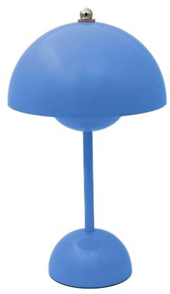 Luxus - Tischlampe Touch Deluxe - Josephine - Blau - H34 x Ø9 - Terrassenlampe - Schreibtischlampe - LED - Wiederaufladbar - Dimmbar - Kabellos - Batteriebetrieben - Tischlampe für innen und außen