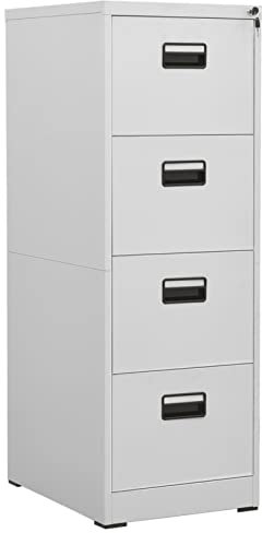 Camerina Aktenschrank Hellgrau 46x62x133 cm BüRoschrank Allzweckschrank HäNgeregistraturschrank Aktenschrank Mehrzweckschrank Stahl