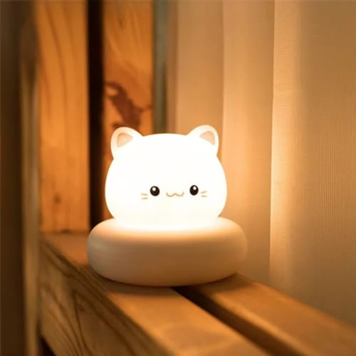 Magic Webstore Nachtlicht für Babys, Kinder, Katze, Nachtlicht, Baby, wiederaufladbar, Touchscreen, dekorative Lampe für Mädchen und Jungen, Geschenk zur Geburt, 3 einstellbare Lichtmodi (Kätzchen)