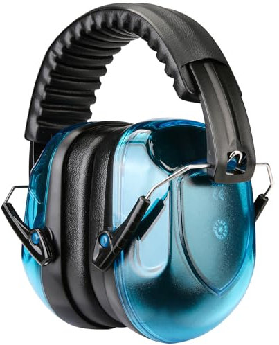 ProCase Ear Defenders Adults, NRR 28dB Noise Cancelling Headphones for Autism Adults Kid, Hearing Protection Earmuffs, Sensory Headphones for Autism Shooting Construction Mowing -Crystalblue