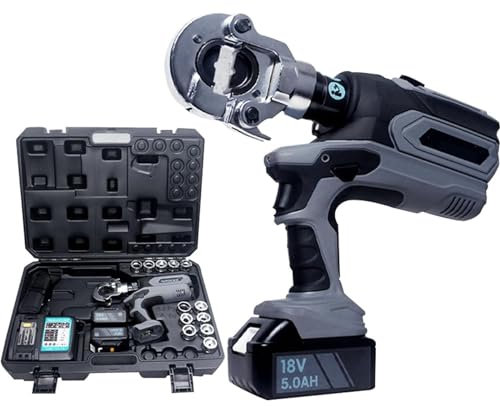 LSBHPPD Crimpatrice idraulica elettrica,Pressatrice a Batteria,Strumento di Crimpatura per Cavi di Alimentazione Elettrica della Batteria, Funzione di Ripristino di Un Pezzo,300mm²