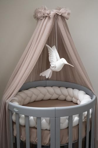 Waldin Baldachin, Himmel und Himmelstange zur Befestigung am Bett, OHNE Bett, Champagner