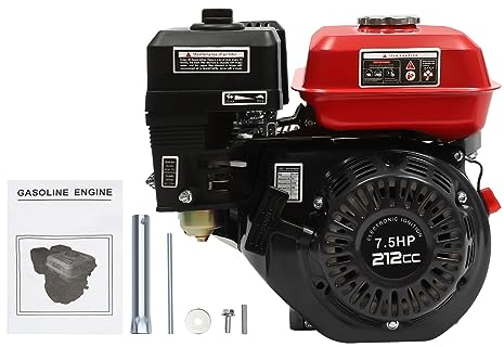 PansyWind Stromerzeuger(Benzin) 3.6 L Kapazität 4-Takt-Motor 7.5 Hp Notstromaggregat Generator Benzin Antriebsmotor Benzinmotor 4000W 212CC(Schwarz)
