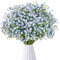 Gypsophila Essiccata, 6 Pezzi di Fiori Artificiali Come Veri Fiori Decorativi Blu Gypsophila Artificiale Bouquet di Fiori Realistici Finta per Bomboniere Decorazioni