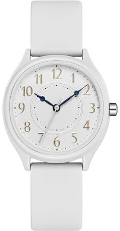 CIVO Montre Femme avec Bracelet Silicone: Analogique à Quartz Montres - Blanc Montre pour Femme