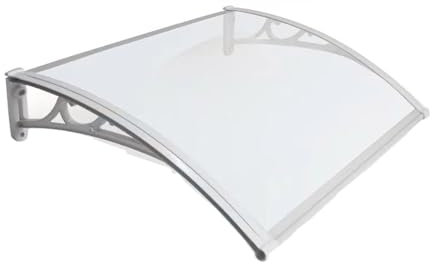 Toldo de patio para casa, cubierta de policarbonato, toldos de ventana de aluminio, parasoles para exteriores, transparente, 60 x 300 cm, protección contra la lluvia